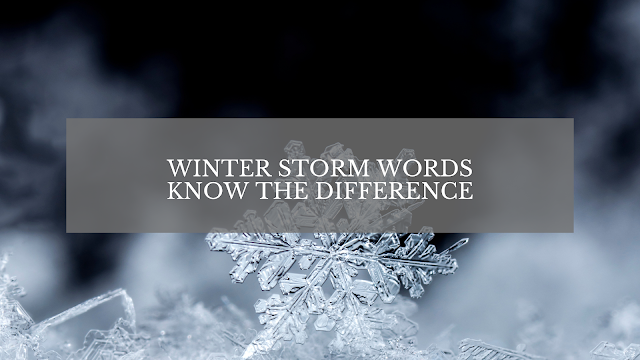 Winter Storm Words-Know the Difference
